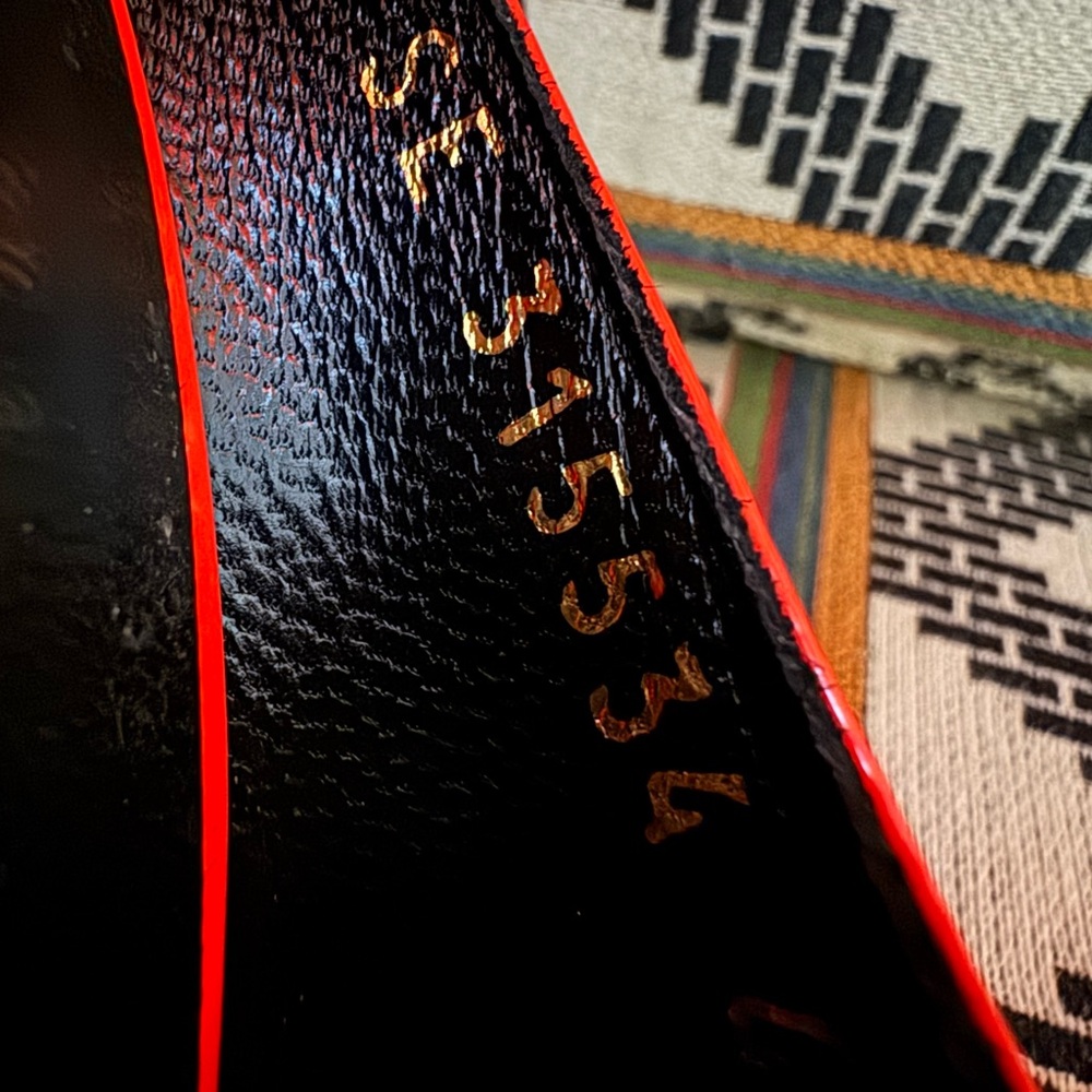 Saint Laurent Glossy Patent Leather Red Orange Heels 40Europe 9.5 US - Picture 12 of 16